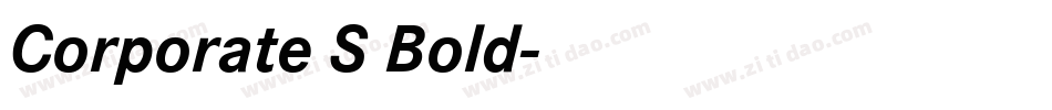 Corporate S Bold字体转换